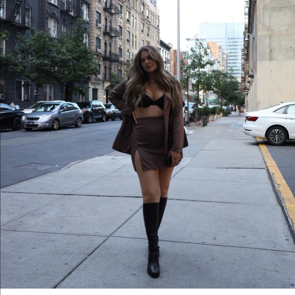 PrettyLittleThing Brown Skirt